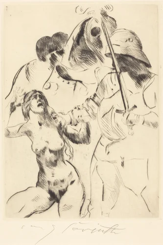 Frauenraub III (Abduction III) by Lovis Corinth, print, 1914