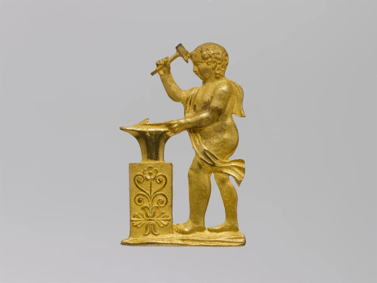 Smithy Cupid Appliqué by Henry Kellam Hancock, artwork, 1805-1835