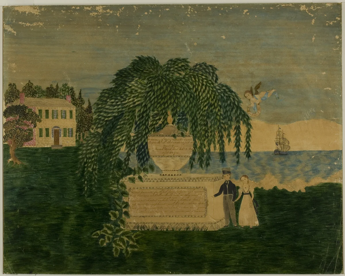 Grave of Captain and Mrs. Rich by Unknown Artist, painting, 1800-1899