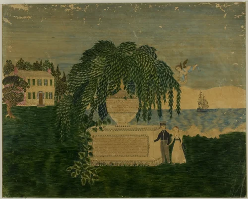 Grave of Captain and Mrs. Rich by Unknown Artist, painting, 1800-1899