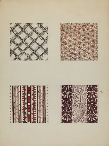 Materials from Quilt by Katherine Hastings, index of american design, 1937