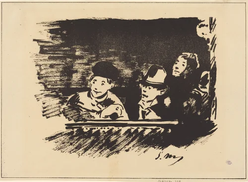 Au Paradis (In the Balcony) by Edouard Manet, print, 1832-1883