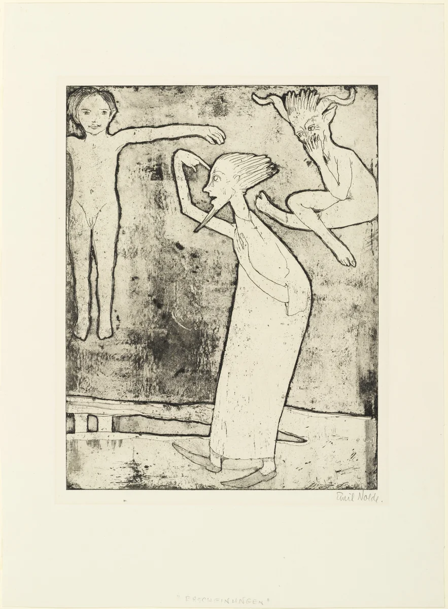 Phantoms (Erscheinungen) by Emil Nolde, print, 1922