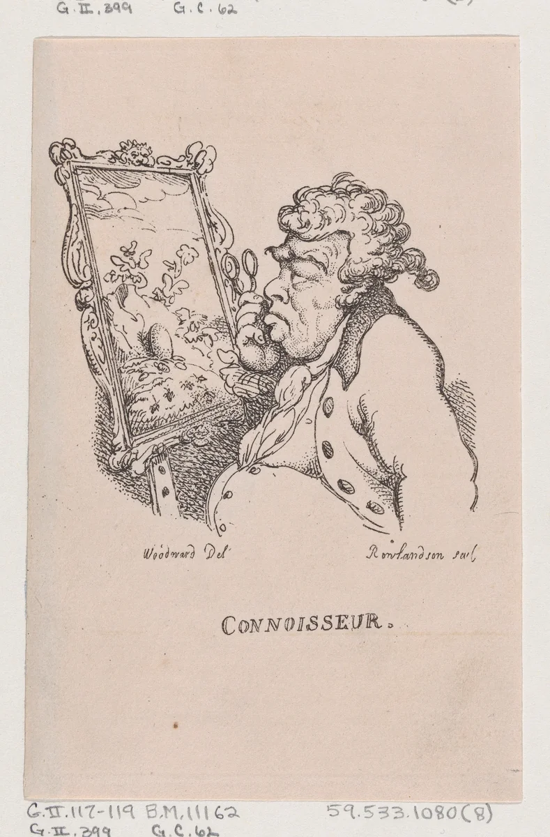 Connoisseur by Thomas Rowlandson, print, 1808