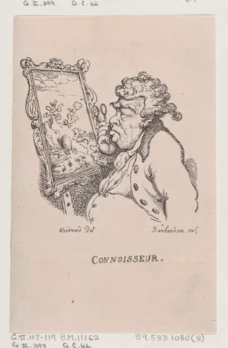 Connoisseur by Thomas Rowlandson, print, 1808