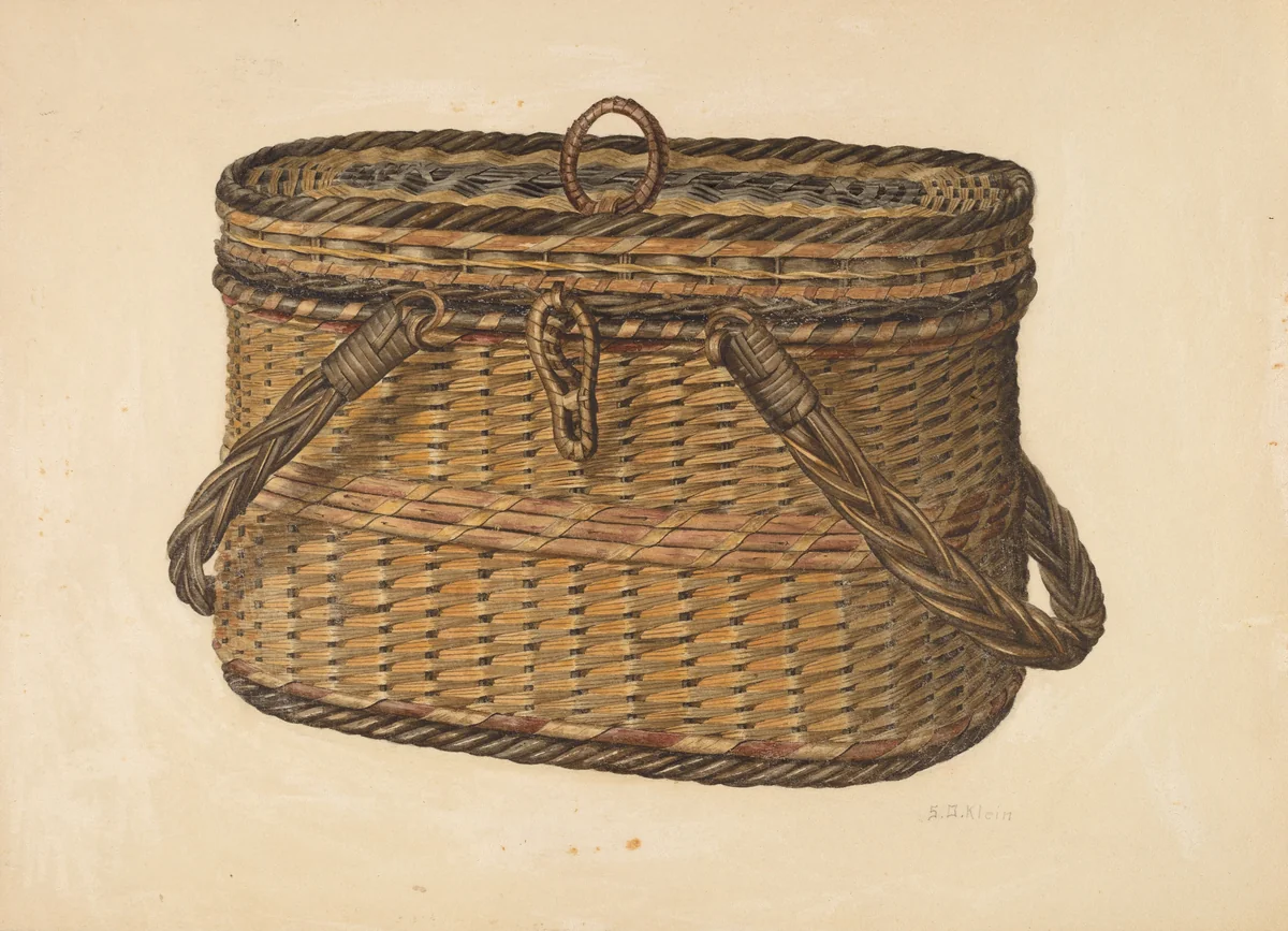 Cap Basket by Samuel O. Klein, index of american design, 1938