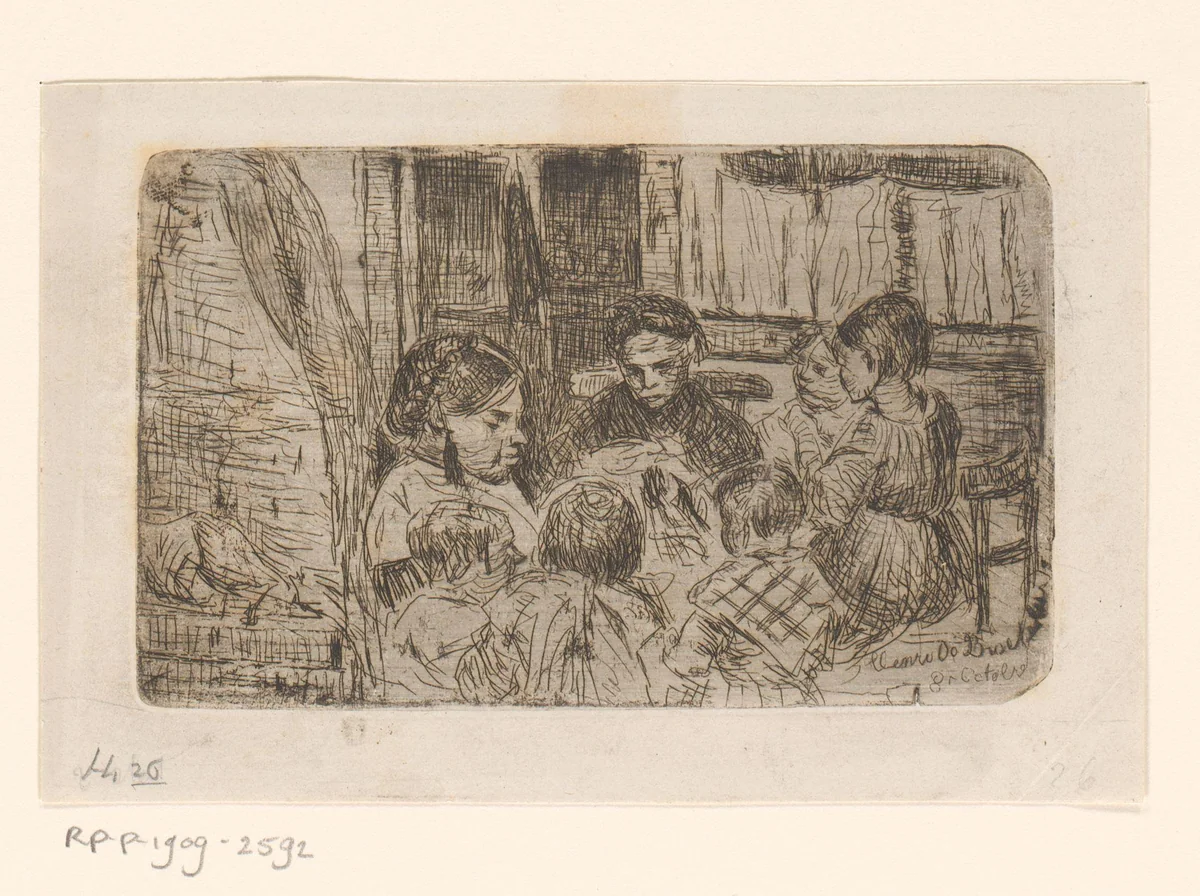 Naailes by Henri de Braekeleer, print, 1850-1879