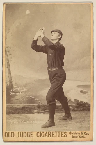 Hoover, Right Field, Philadelphia, from the series Old Judge Cigarettes by Goodwin & Company, photograph, 1888