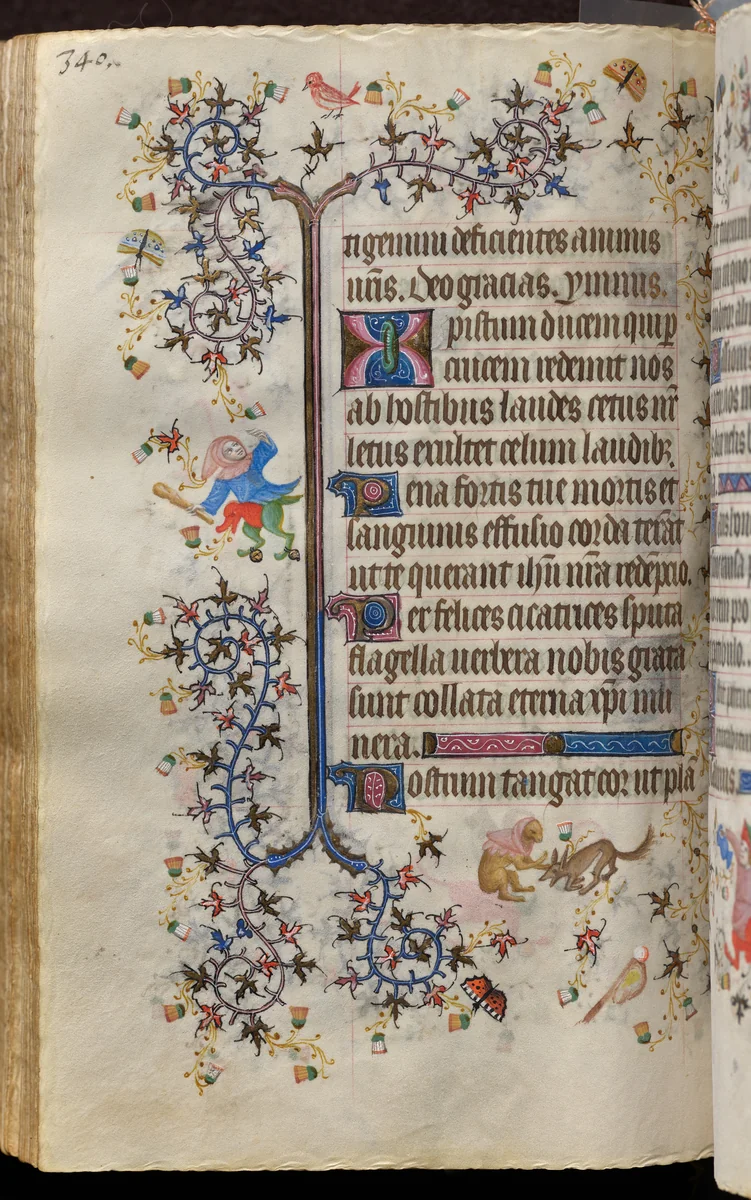 Hours of Charles the Noble, King of Navarre (1361-1425): fol. 165v, Text by Master of the Brussels Initials and Associates, book, 1400-1410