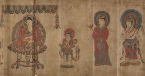 Part of a Buddhistic Sutra by Unidentified Artist, painting, 797
