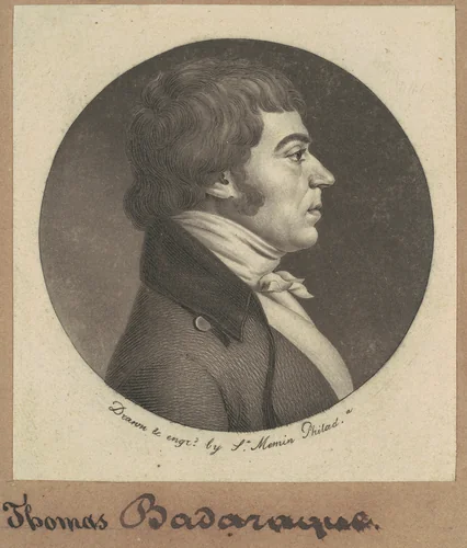 Thomas Badaraque by Charles B. J. Févret de Saint-Mémin, print, 1800