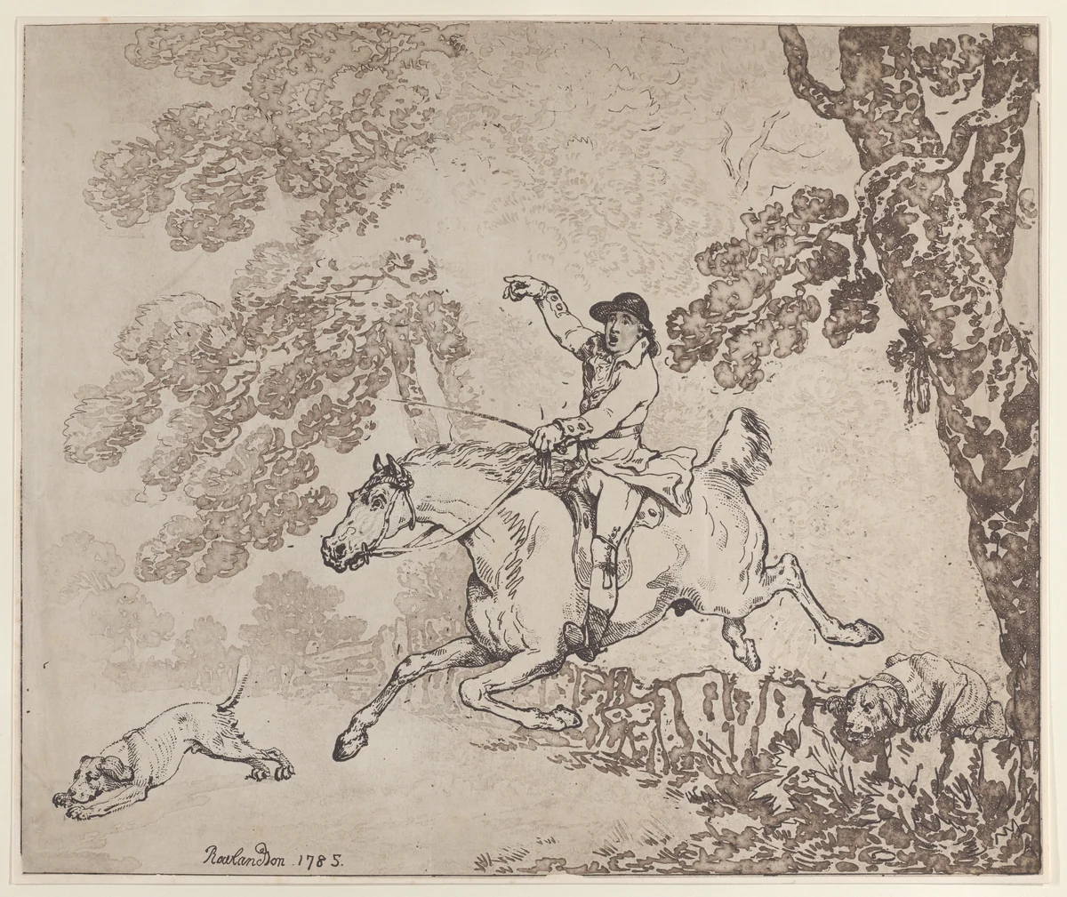The Huntsman by Thomas Rowlandson, print, 1785
