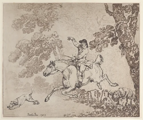 The Huntsman by Thomas Rowlandson, print, 1785
