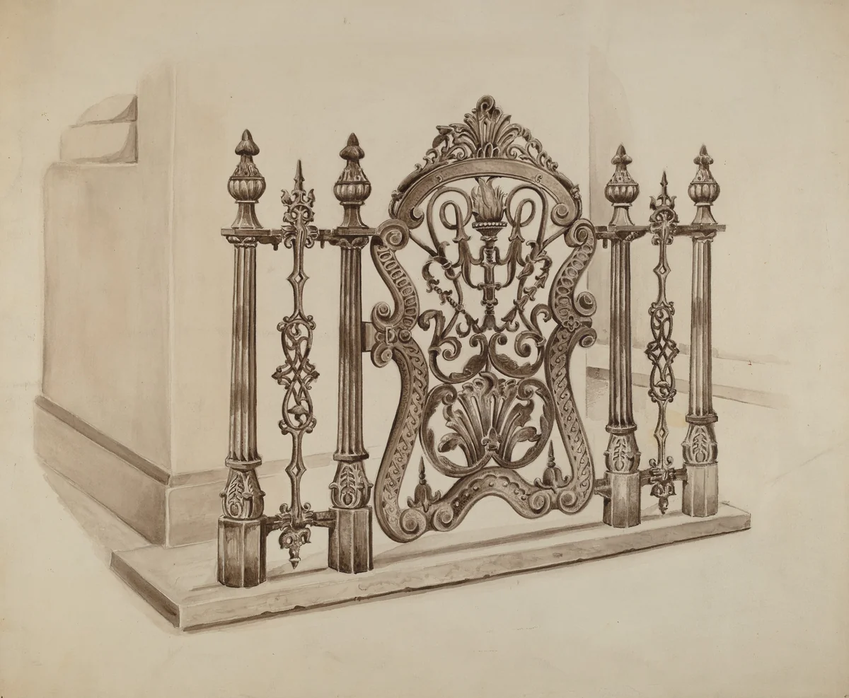 Cast Iron Gate by Al Curry, index of american design, 1936