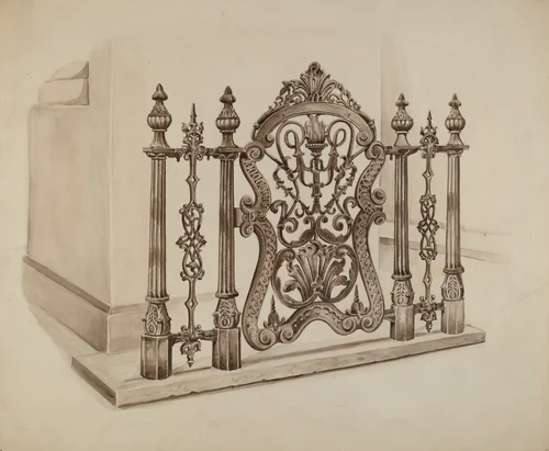 Cast Iron Gate by Al Curry, index of american design, 1936
