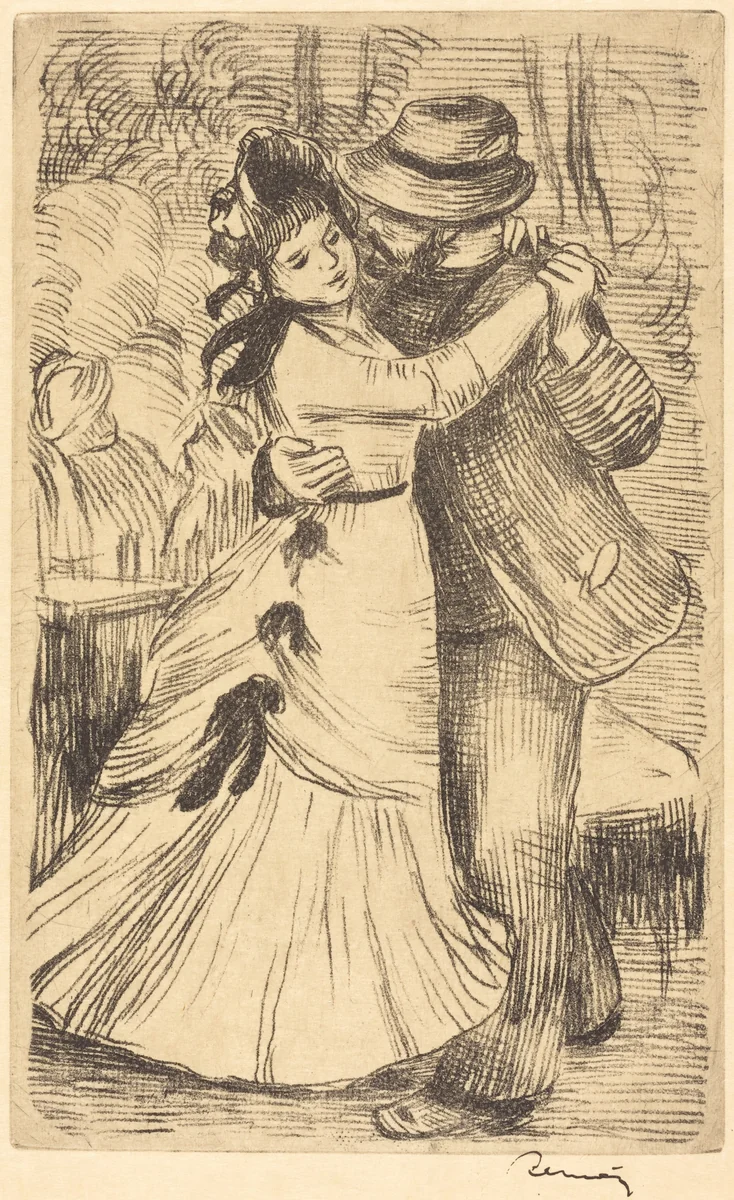 Dance in the Country (La danse à la campagne) by Auguste Renoir, print, 1890