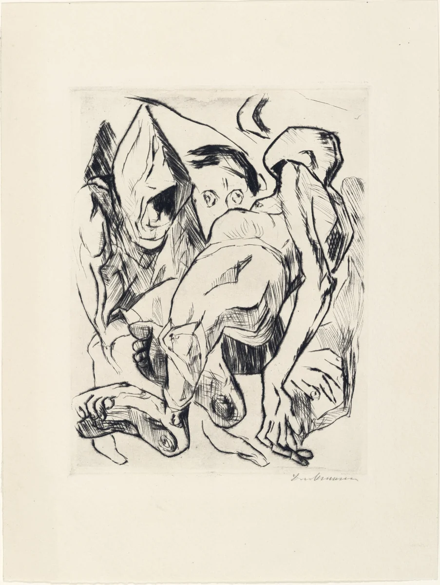 Second Illustration for Chapter One (Zweite Illustration zu Kapitel Eins) from Die Fürstin (The Duchess) by Max Beckmann, print, 1917