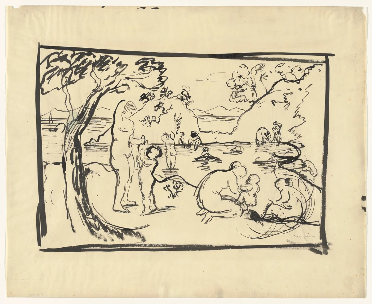 Bathers by Henri Manguin, drawing, 1906