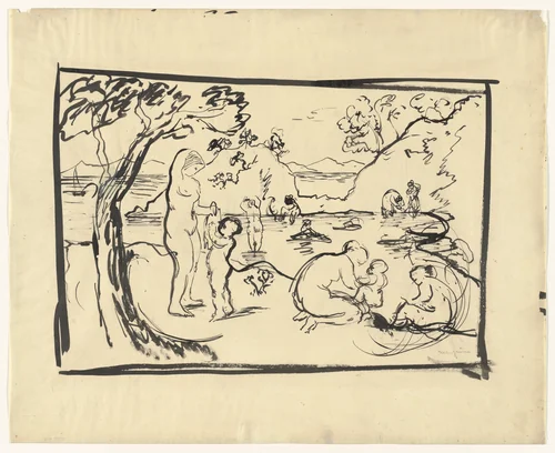 Bathers by Henri Manguin, drawing, 1906
