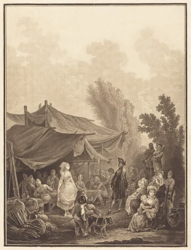 Noce de Village (Village Wedding) by Charles-Melchior Descourtis; Nicolas Antoine Taunay, print, 1785