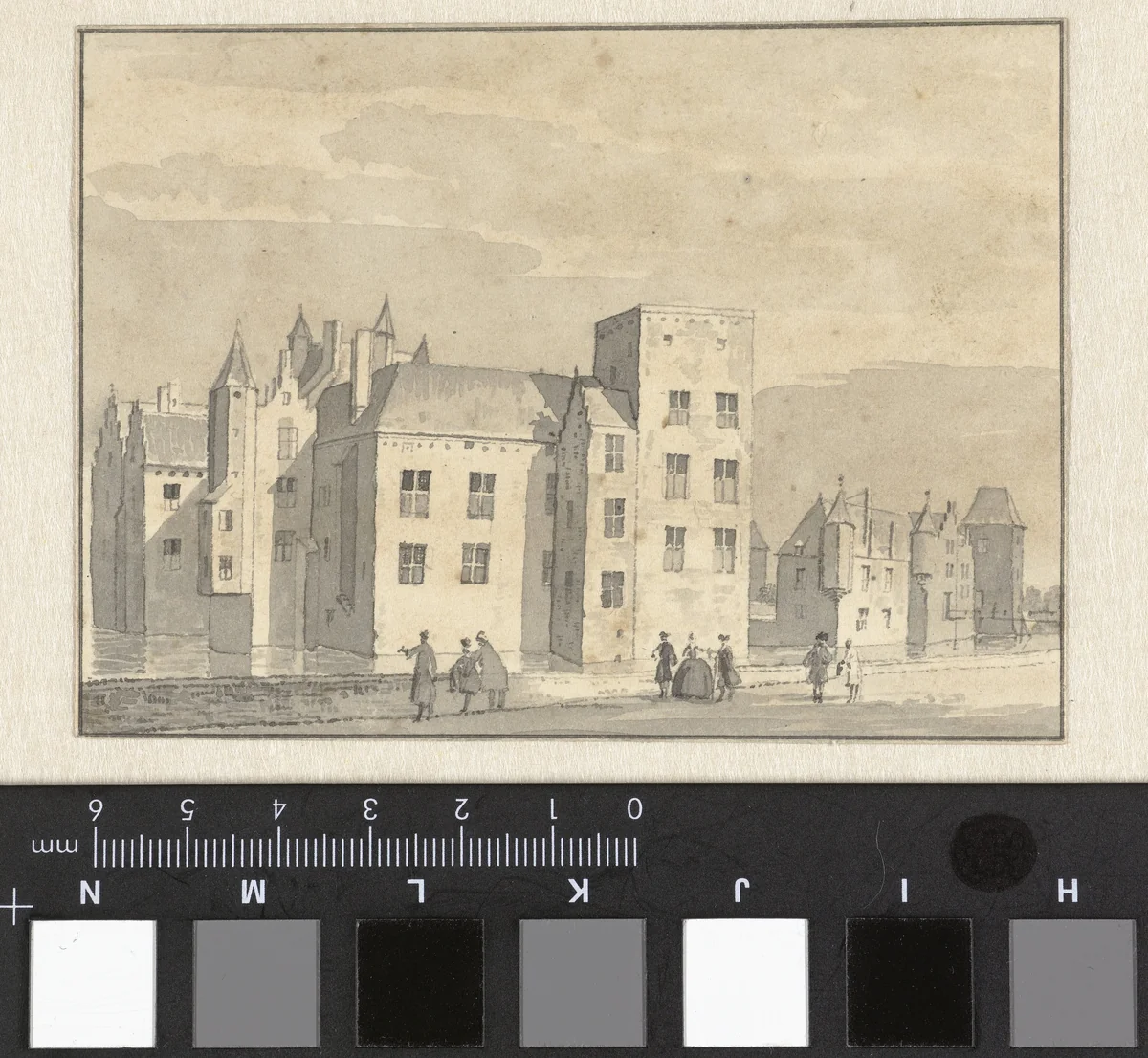 't Hof te Kuilenburg by Maria Feitama, drawing, 1752