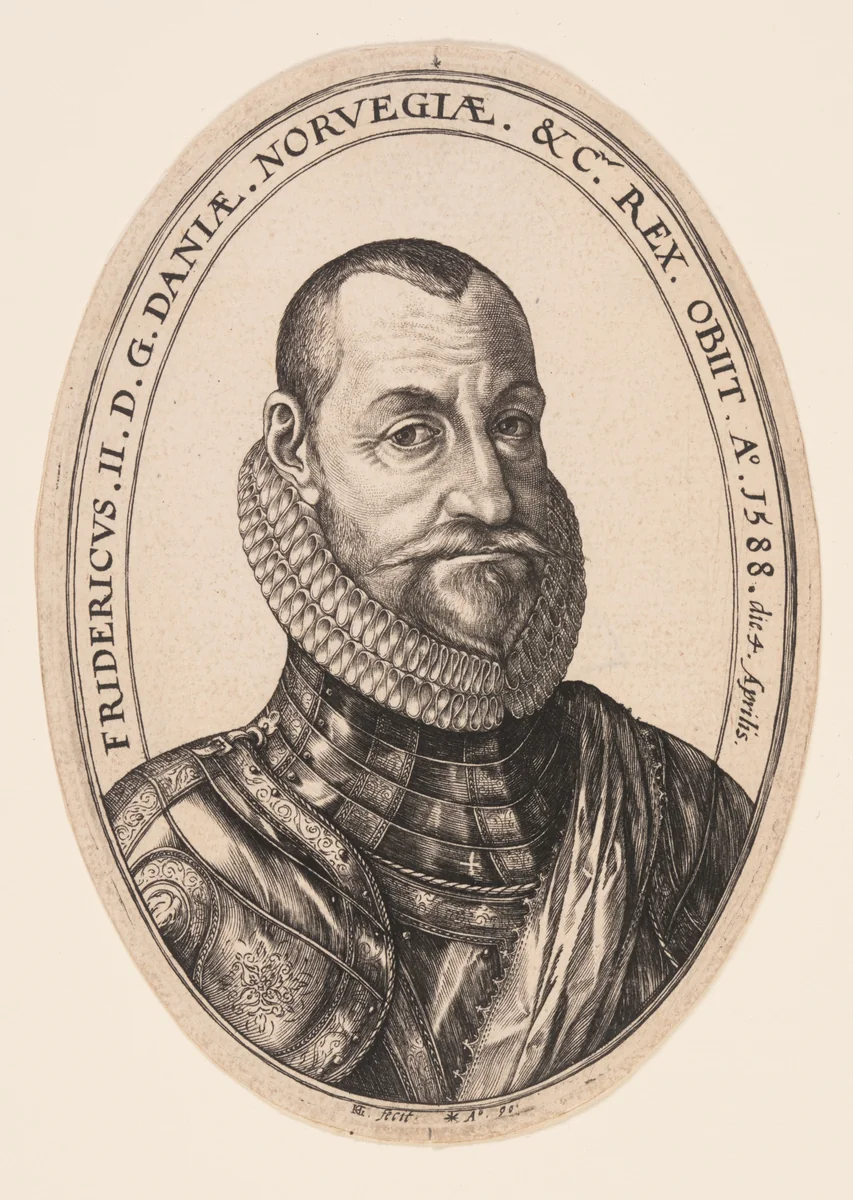 Frederick II, King of Denmark and Norway by Hendrick Goltzius, print, 1590