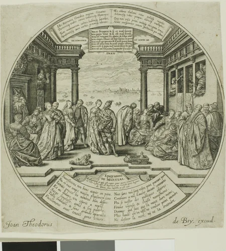 The Venetian Wedding by Johann Theodor de Bry, print, 1581-1623