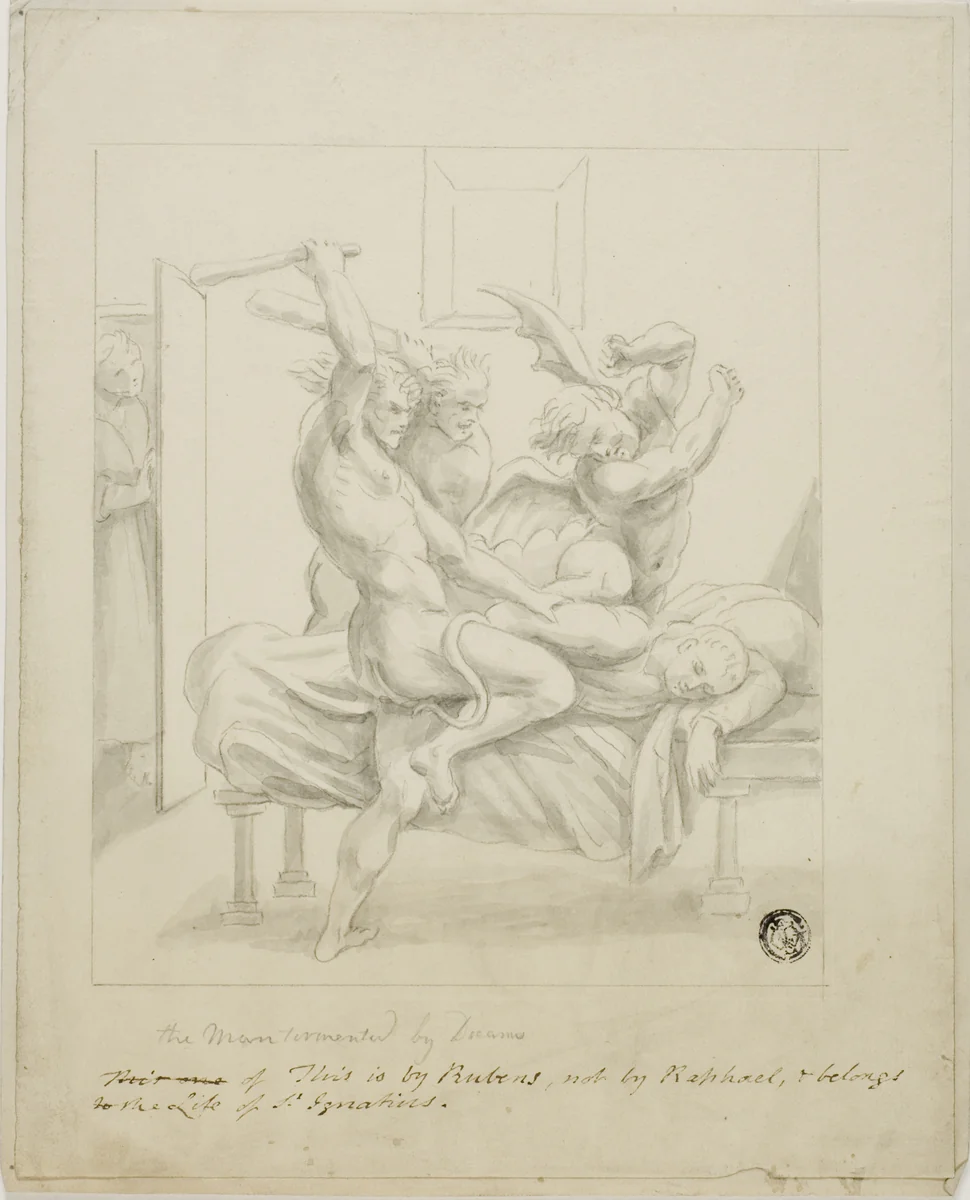 The Man Tormented by Dreams by Peter Paul Rubens, drawing, 1812