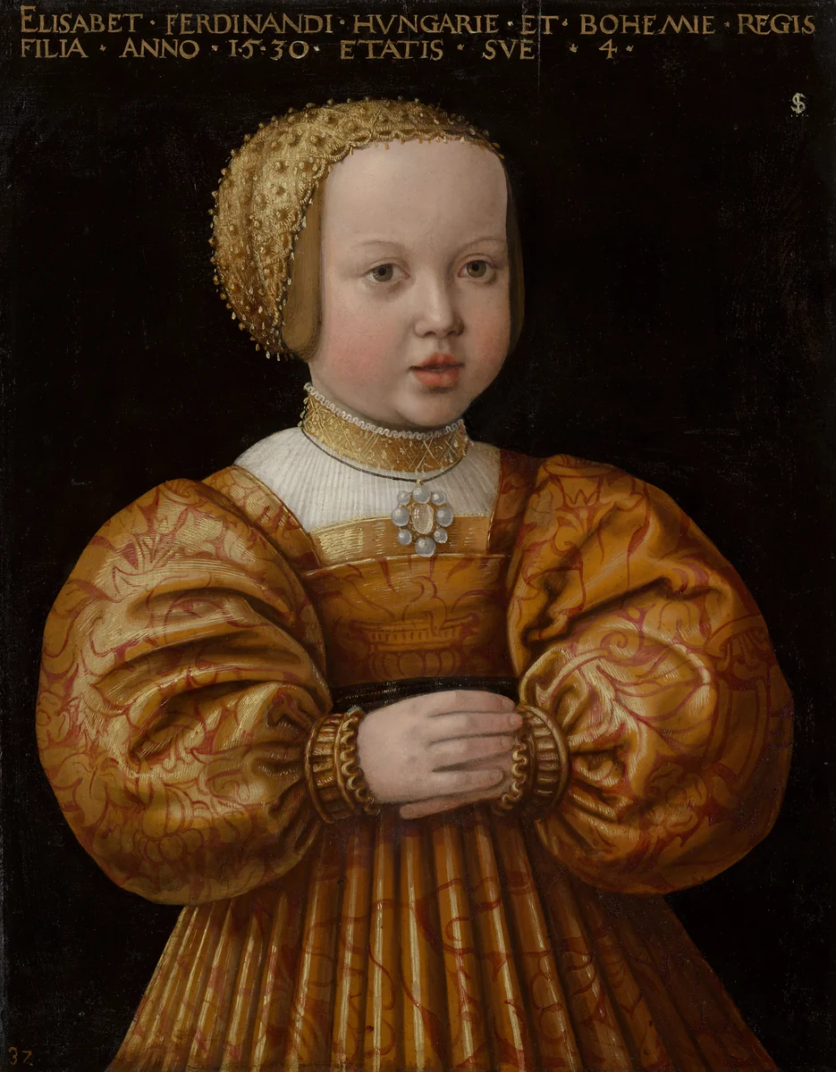 Portrait of Elisabeth of Austria (1526-1545), Aged Four by Jacob Seisenegger, painting, 1530