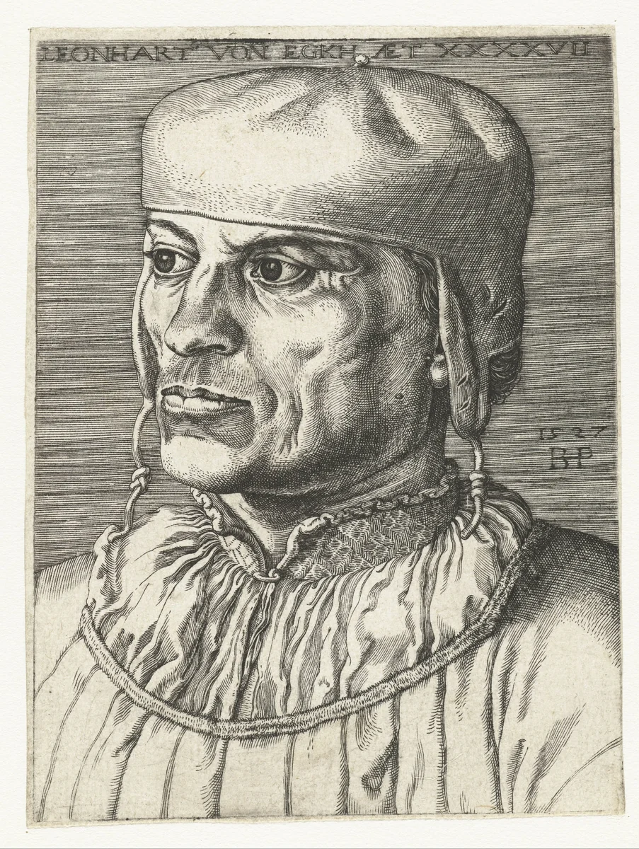 Portret van kanselier Leonhard von Eck by Unknown, print, 1527