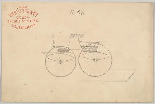 Phaeton #137 by Brewster & Co., drawing, 1845-1855