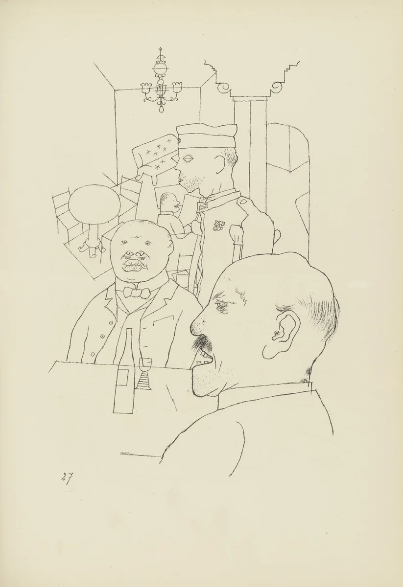 Schwere Zeiten (plate, folio 34) from Ecce Homo by George Grosz, illustrated book, 1922