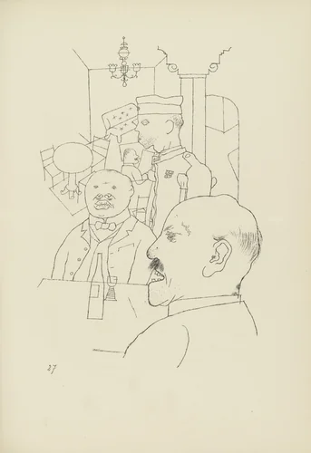 Schwere Zeiten (plate, folio 34) from Ecce Homo by George Grosz, illustrated book, 1922