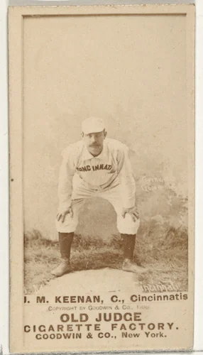 James William "Jim" Keenan, Catcher, Cincinnati, from the Old Judge series (N172) for Old Judge Cigarettes by Goodwin & Company, photograph, 1888