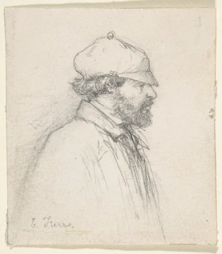 Portrait of E. Triere by anonymous, drawing, 1800-1899