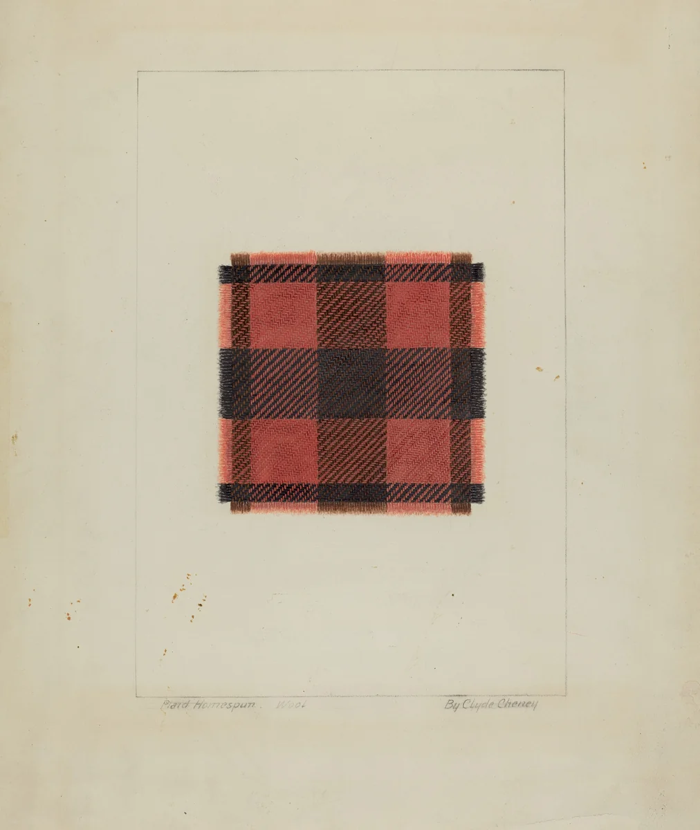 Textile by Clyde L. Cheney, index of american design, 1935-1942
