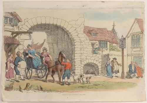 Plate 21, from "World in Miniature" by Thomas Rowlandson, print, 1816