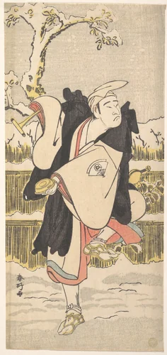 Onoe Matsusuke as a Kannen-Butsu or Mendicant Buddhist Monk by Katsukawa Shunkō (勝川春好), print, 1780-1800
