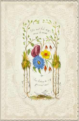 Do Not Bid My Voice Be Mute (valentine) by George Meek, other, 1835-1845