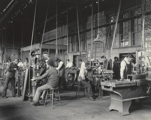 Trade School. The machine shop by Frances Benjamin Johnston, photograph, 1899