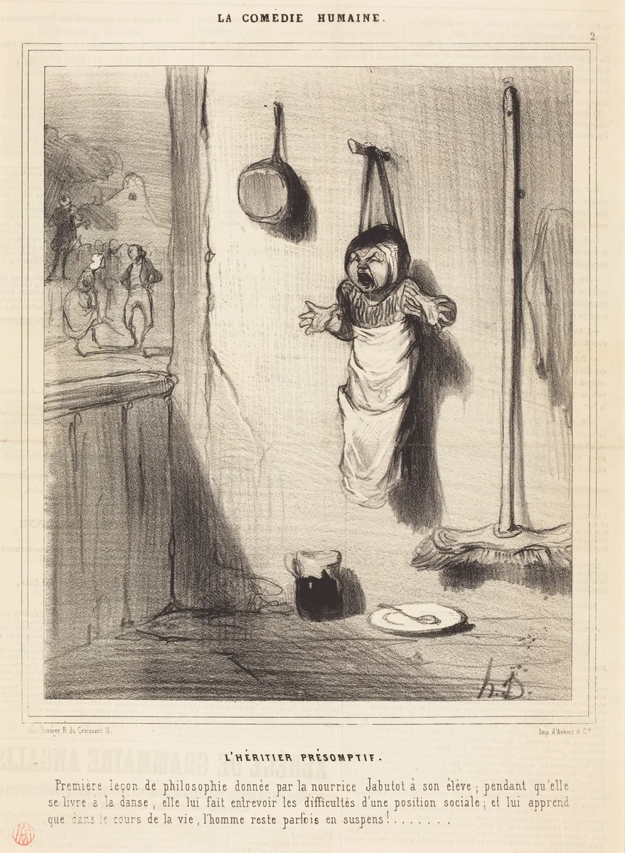 L'Héritier présomptif by Honoré Daumier, print, 1843