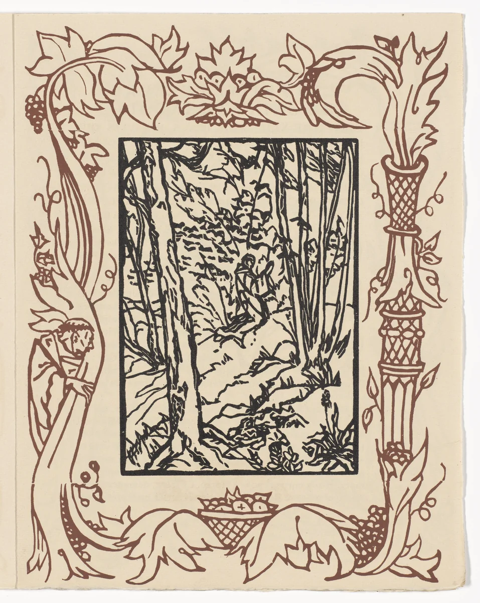 Plate (page 227) from Les Petites Fleurs de St. François (The Little Flowers of St. Francis) by Émile Bernard, illustrated book, 1928