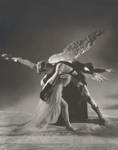 Lew Christensen, William Dollar, and Daphne Vane in Balanchine's Staging of "Orpheus and Eurydice" by George Platt Lynes, photograph, 1936