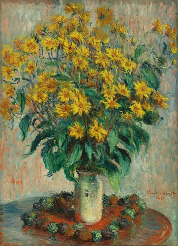 Jerusalem Artichoke Flowers by Claude Monet, painting, 1880
