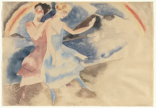 Vaudeville Dancers by Charles Demuth, drawing, 1918
