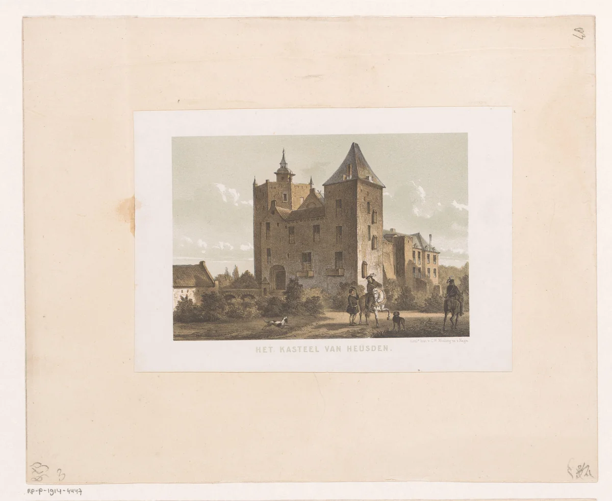 Kasteel Heusden by anonymous, print, 1854-1861