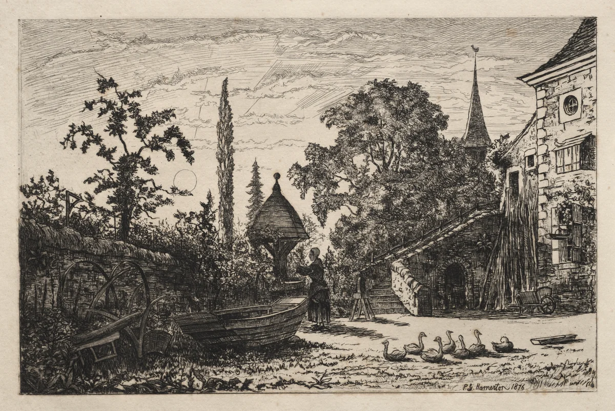 The Courtyard by Philip Gilbert Hamerton, print, 1876