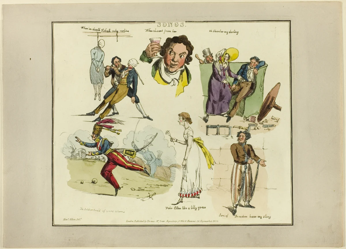 Plate from Illustrations to Popular Songs by Henry Alken, print, 1822