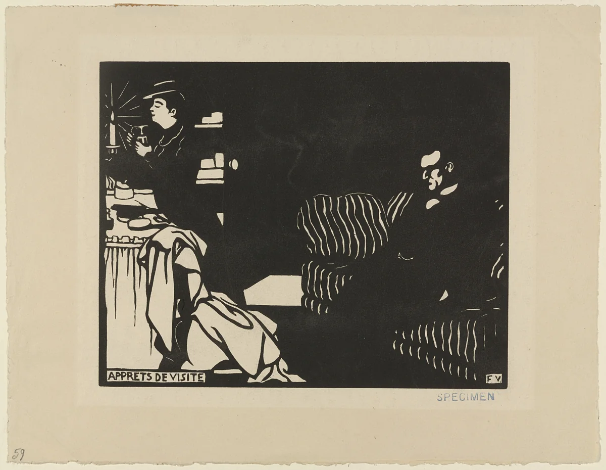 Getting Ready for a Visit (Apprets de visite) from Intimacies (Intimités) by Félix Vallotton, print, 1897