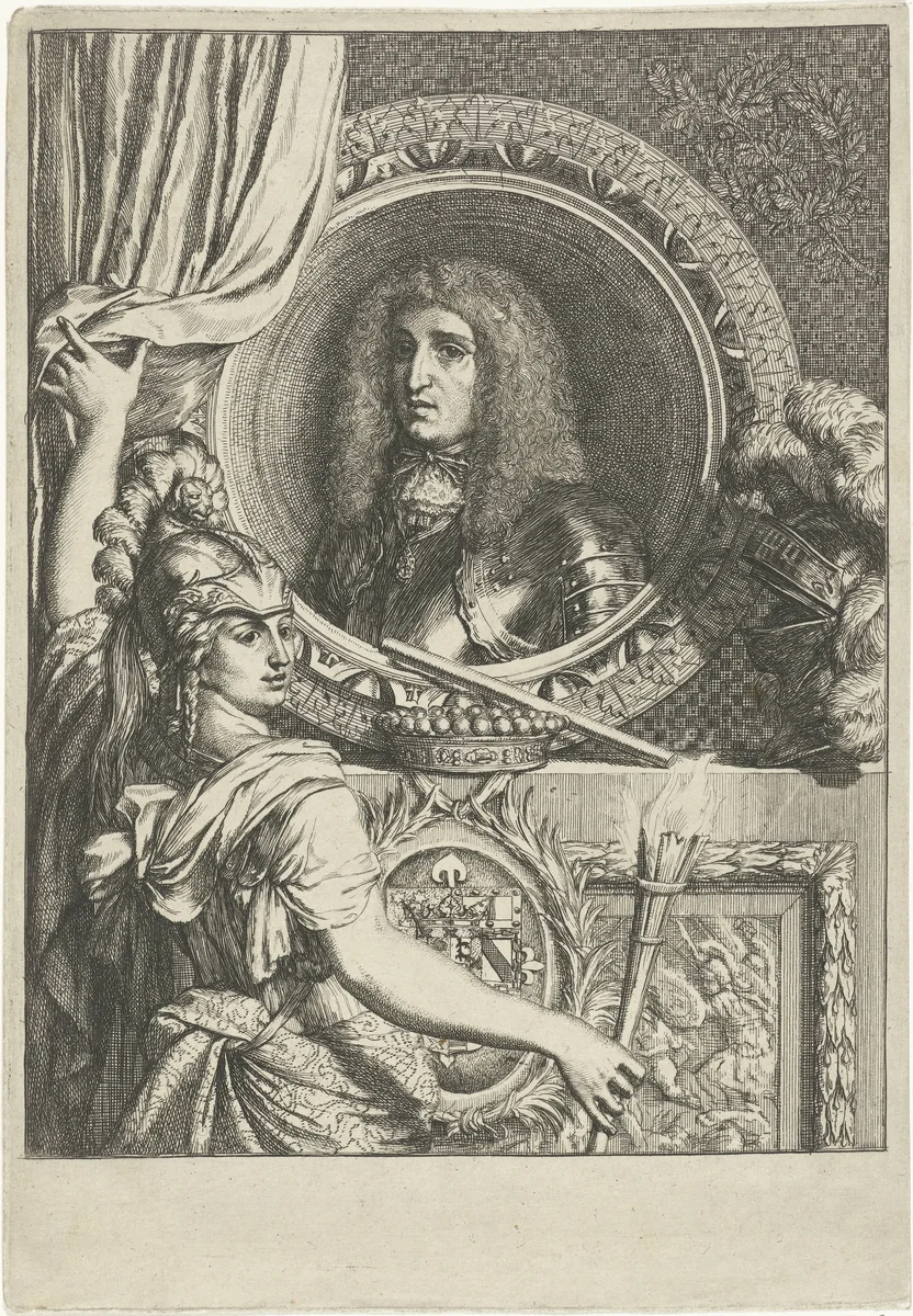 Portret van Juan Domingo de Zunyga y Fonseca, graaf van Monterey by Gerard de Lairesse, print, 1672